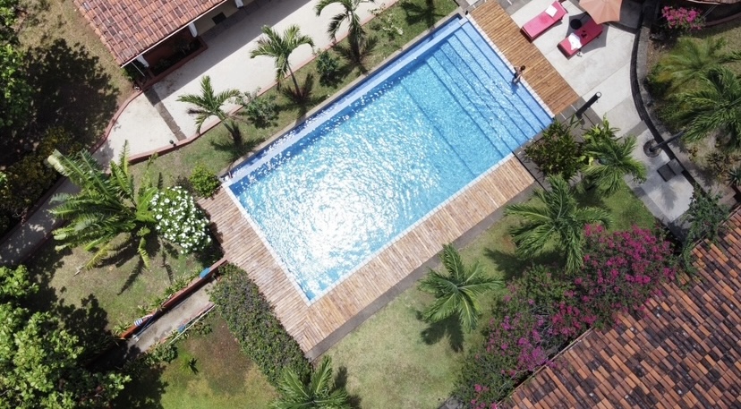 Casa Mapache pool and tropical garden